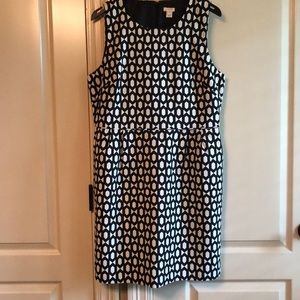 Jcrew black & white dress